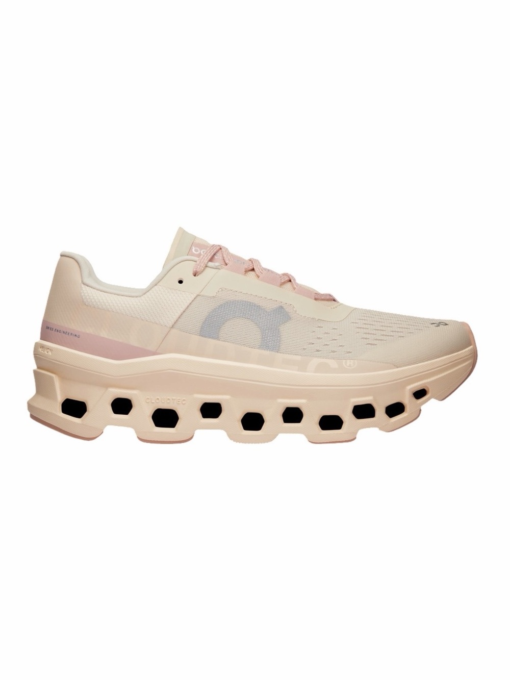 On Cloud Monster Tan & Pink Running Shoes Womens 9.5